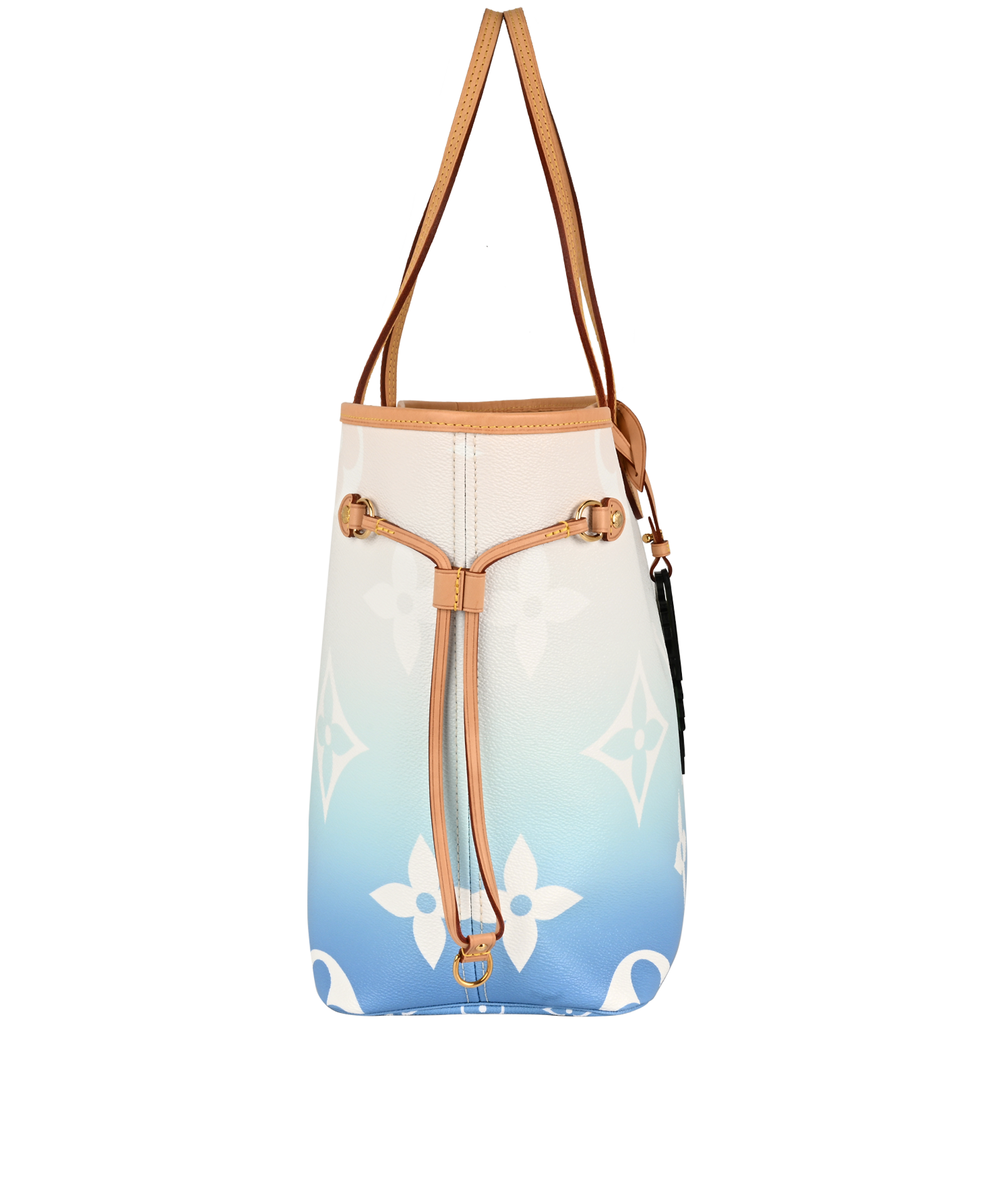 Neverfull MM By The Pool, &pound;1,900, Handbags, Blue/White, Canvas, Side view